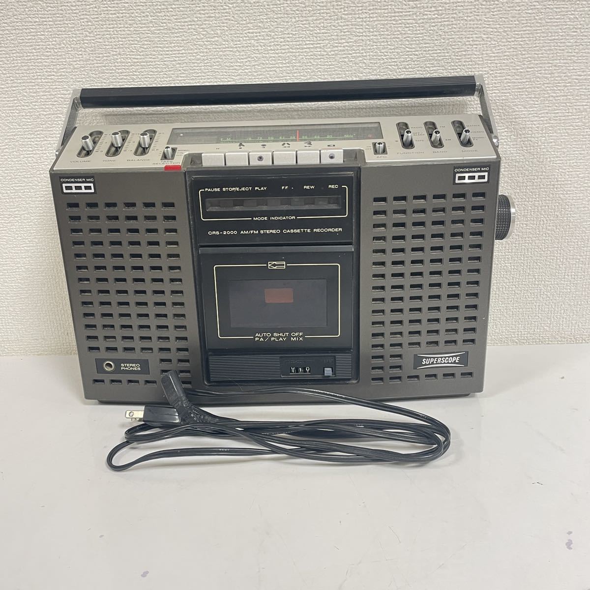 希少名機 SUPERSCOPE CRS-2000 ラジカセ 動作品 マランツ スーパースコープ マランツステレオカセットレコーダー CRS-2000
