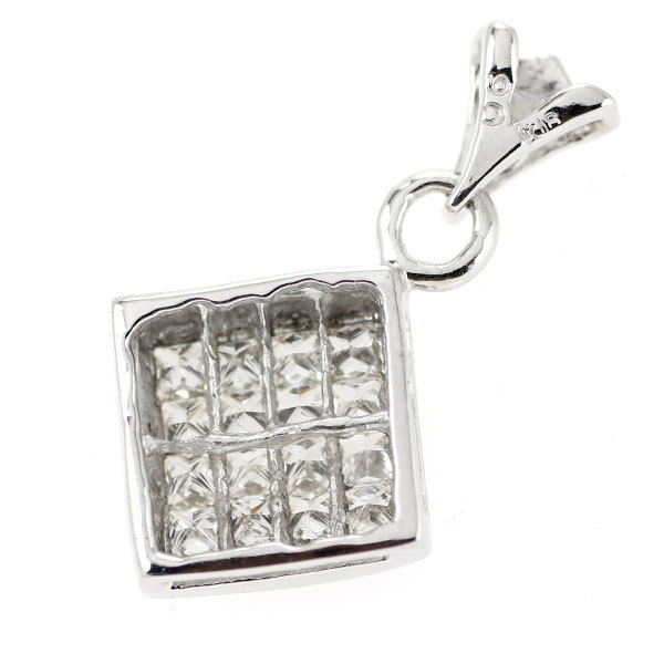 1円～ K18WG ダイヤモンド ペンダントトップ 0.60ct ミステリー