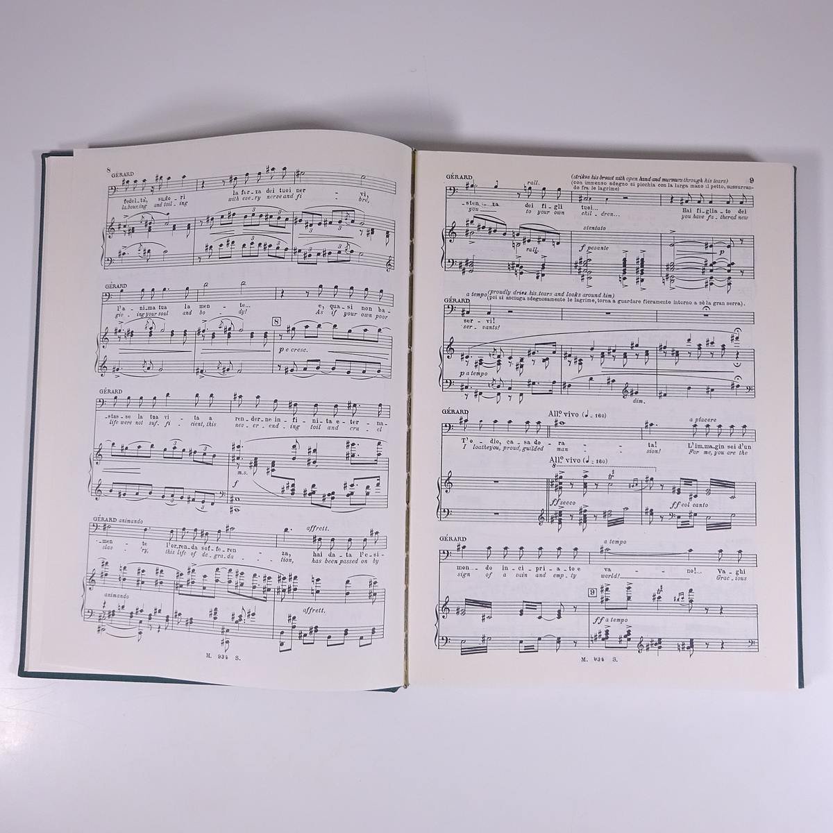 楽譜】 ANDREA CHENIER アンドレア・シェニエ UMBERTO GIORDANO 