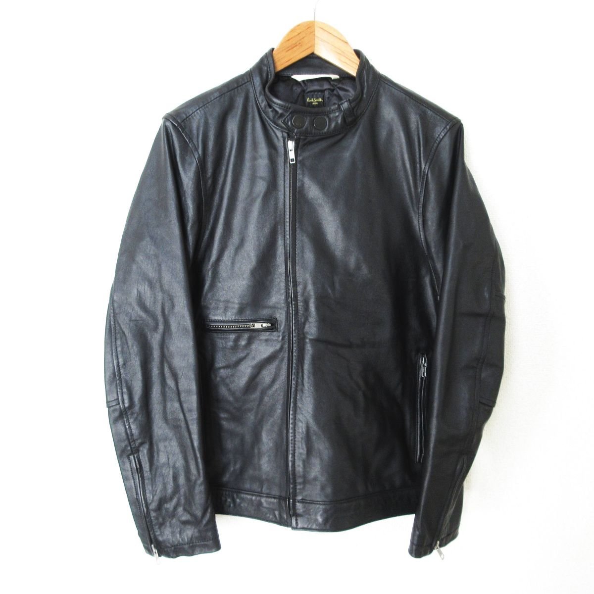 2026，100%新品 Paul Smith ポールスミス 馬革 ホースハイド レザー 中綿 シングル ライダースジャケット M 黒 ブラック(ジャンパー、ブルゾン)｜売買されたオークション情報、yahooの商品情報をアーカイブ公開 男性用
