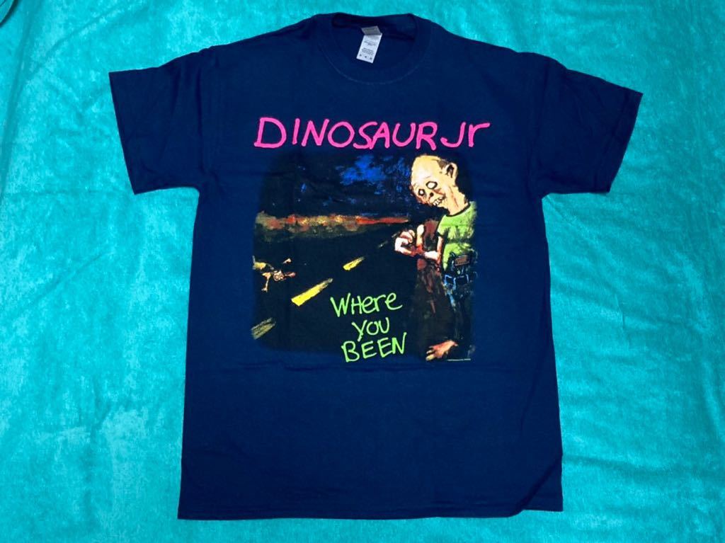【新作入荷，安い】 DINOSAUR.JR ダイナソー Tシャツ M 紺 バンドT ロックT Green Mind Where You Been Sweep it Into Space Sonic Youth(Tシャツ)｜売買されたオークション情報、yahooの商品情報をアーカイブ公開 - オークファン Tシャツ