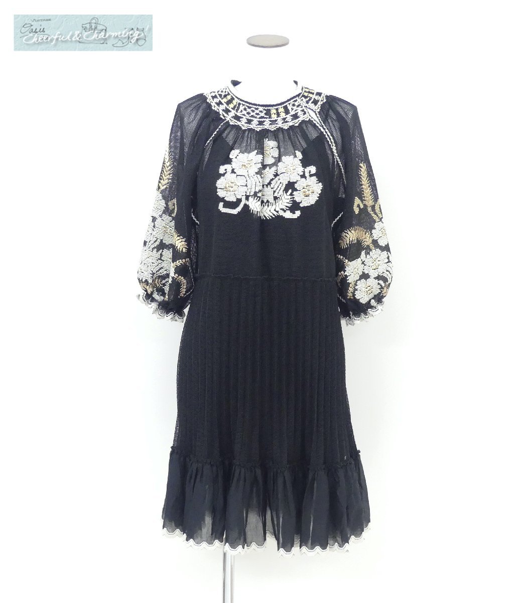 赤字超特価，送料無料 RED VALENTINO メッシュドレスフローラルエンブロイダリー 38 ブラック フリル フローラルモチーフ刺繍 タッセル付コードなし '22年商品(女性用)｜売買されたオークション情報、yahooの商品情 女性用