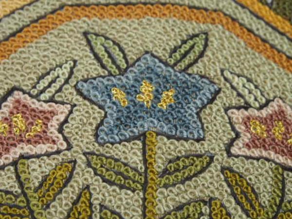 最高級袋帯「蘇州汕頭相良刺繍 正絹 名古屋帯 中国汕頭蘇州総手刺繍 最高級袋帯「蘇州汕頭相良刺繍 正絹 名古屋帯 中国汕頭蘇州総手刺繍
