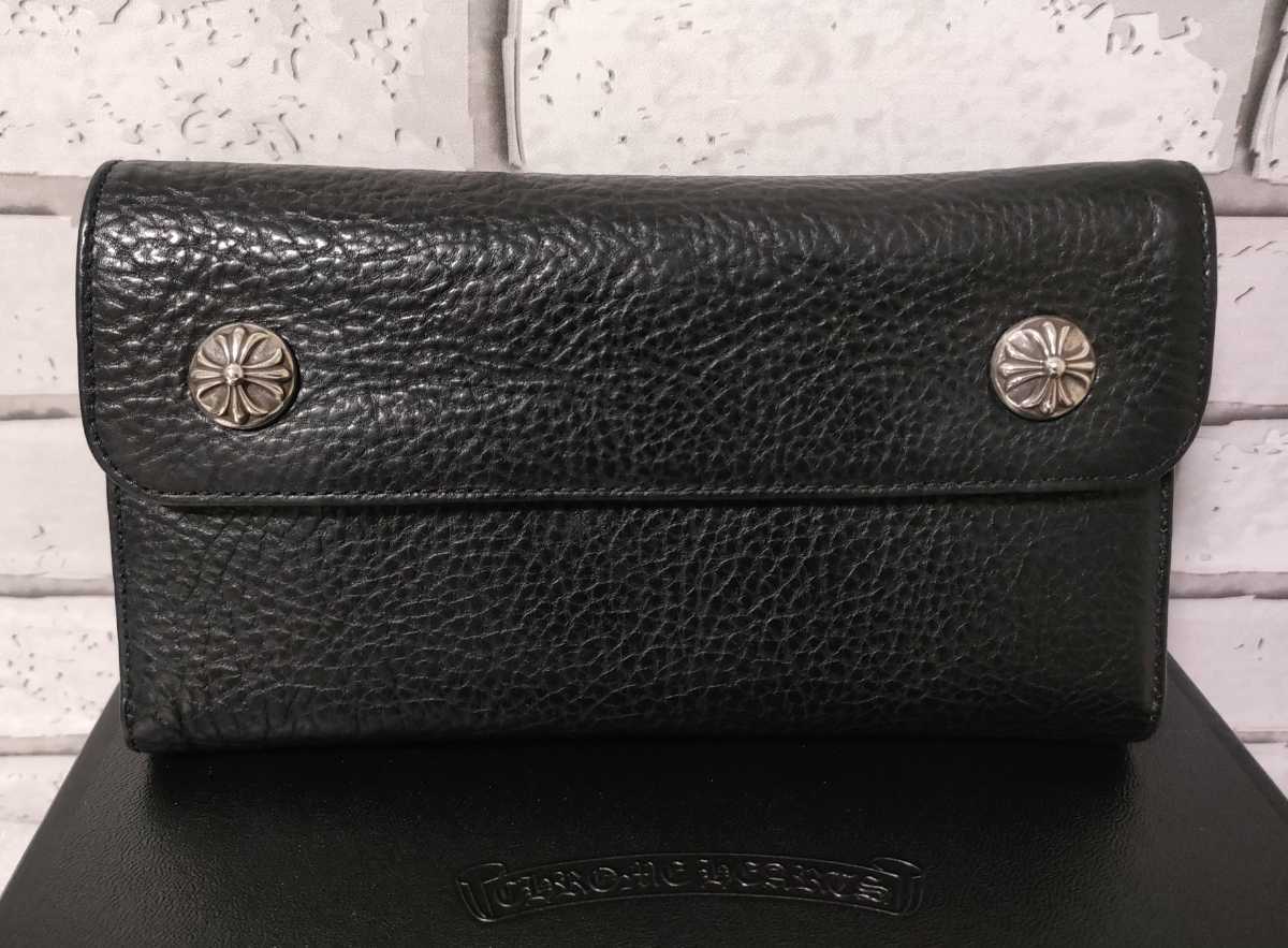美品 クロムハーツ CHROME HEARTS WAVE ウェーブ ウォレット 財布 国内 