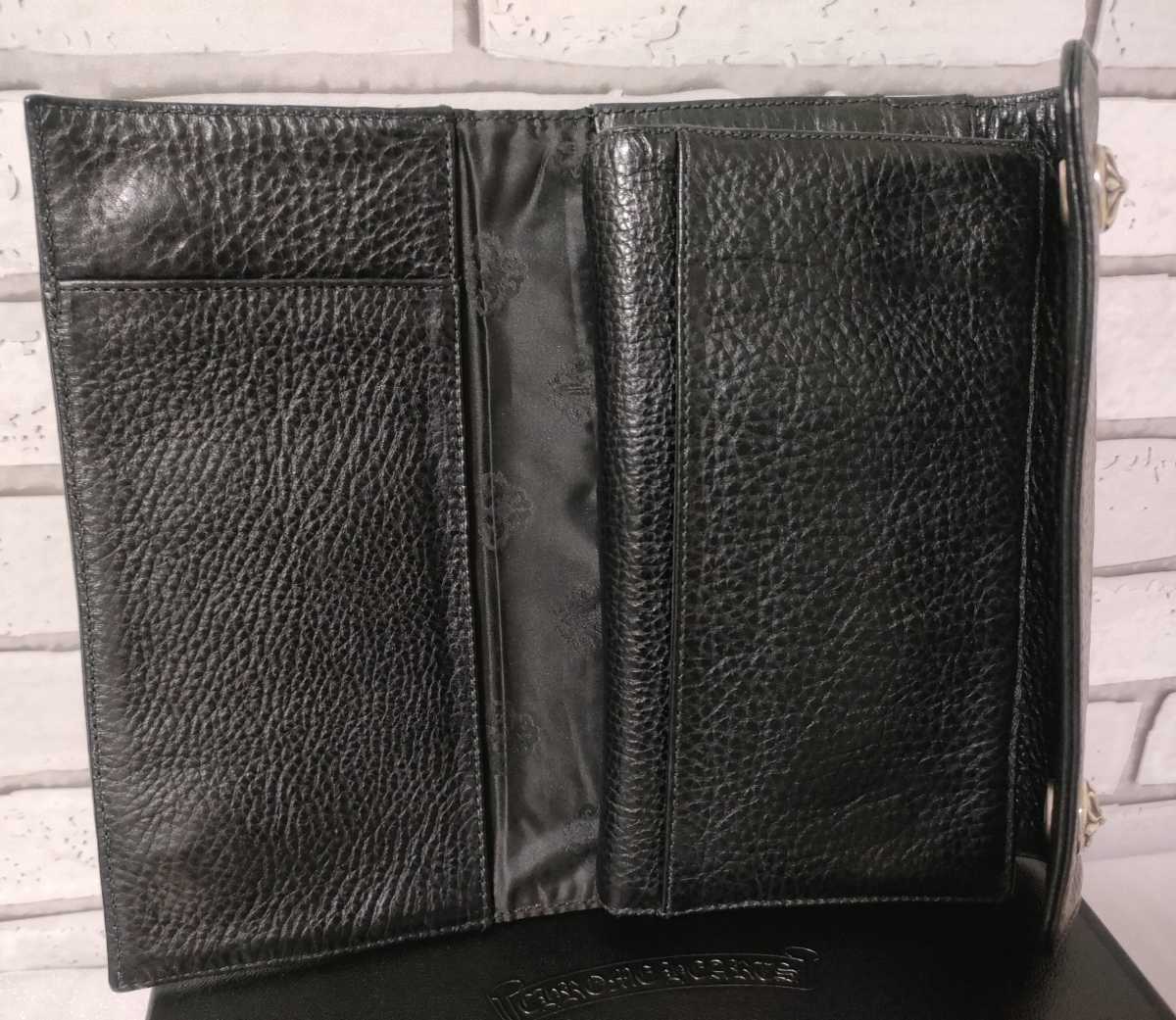 美品 クロムハーツ CHROME HEARTS WAVE ウェーブ ウォレット 財布 国内 