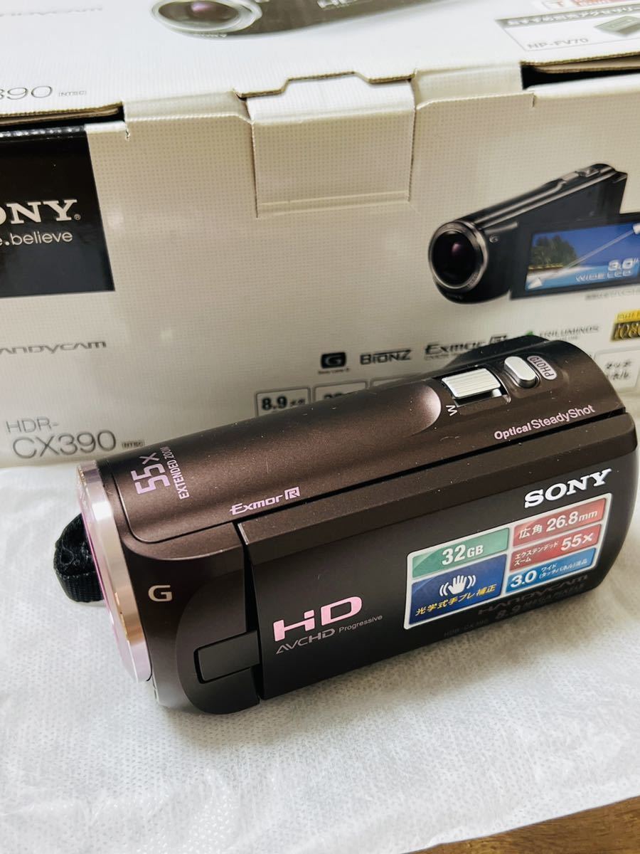 未使用 SONY(ソニー) 大容量32GB/光学30倍 デジタルHDビデオカメラレコーダー HDR-CX390 T(ブラウン) フルHD高画質大容量ムービー SONY(ソニー) 大容量32GB&frasl;光学30倍 カメラ、光学機器 Handycam デジタルHD デジタルHDビデオ