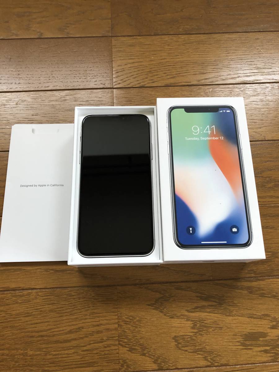 iPhoneX 256GB シルバー SIMフリー 初期化済み 訳あり SIMフリー