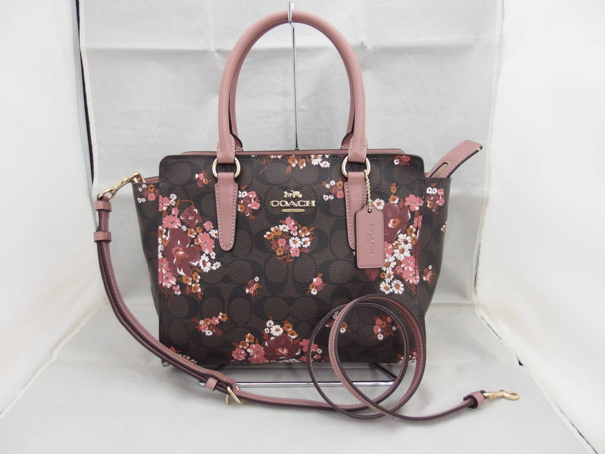 花柄 バッグ シグネチャー コーチ COACH 花 2wayショルダーバッグ 
