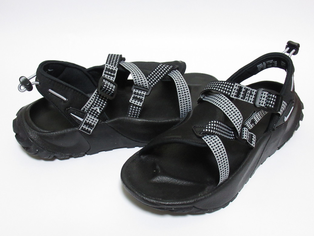 NIKE WMNS ONEONTA SANDAL ブラック グレー 23cm ナイキ ウィメンズ オニオンタ サンダル アウトドア 黒 灰 DJ6601-001