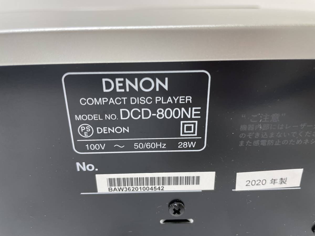 西μ2東京直接大歓迎！ DENON DCD-800NE 2020年製 CDプレーヤー Advanced AL32 Processing Plus DENON DCD-800NE Denon CD Stereoindex &frasl; 「800NE