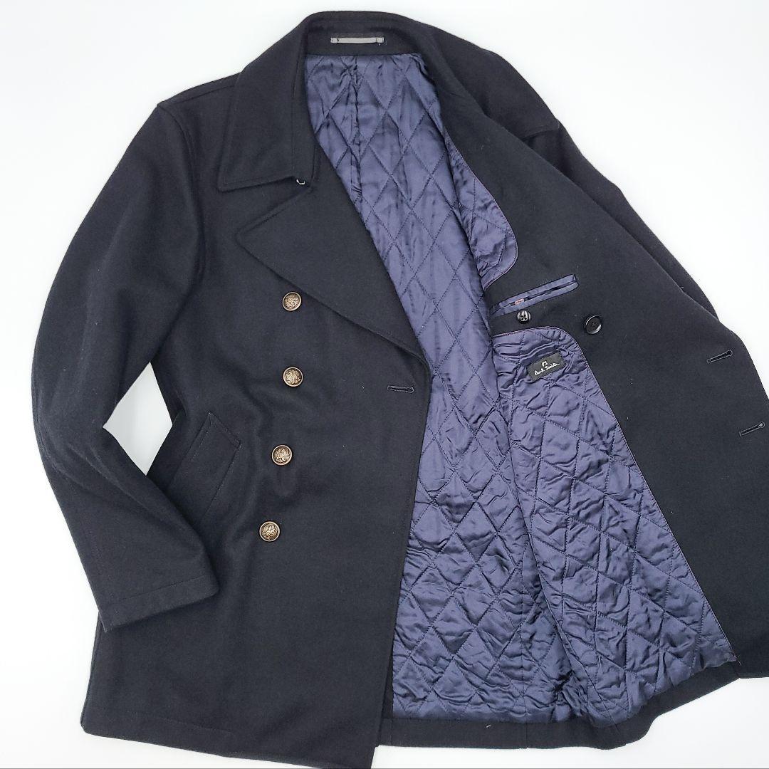 Lサイズ ポールスミス カシミヤナポレオンコート メタルボタン キルティング 極上カシミヤ素材!ポールスミス PS Paul Smith ナポレオンコート L