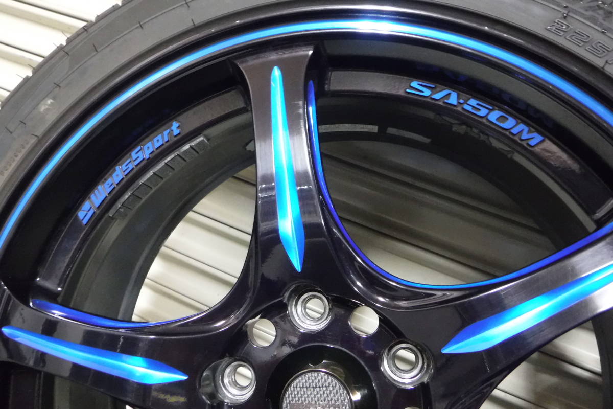 ウエッズスポーツ WEDS SA-50M 18インチ ブラックブルーマシニング 