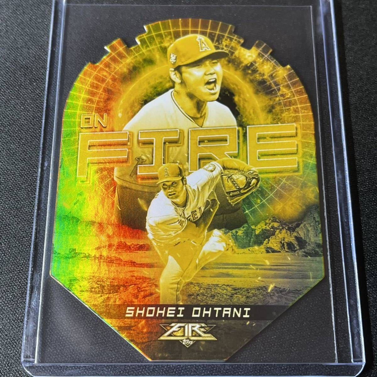 最新 2022 Topps Fire 大谷翔平 No.EF-1 ダイカット インサートカード 