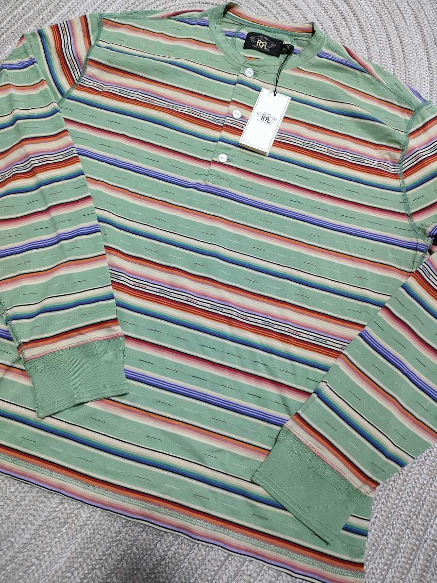 新品 定価34100 RRL ネイティブ ヘンリーネック 長袖 カットソー XL T