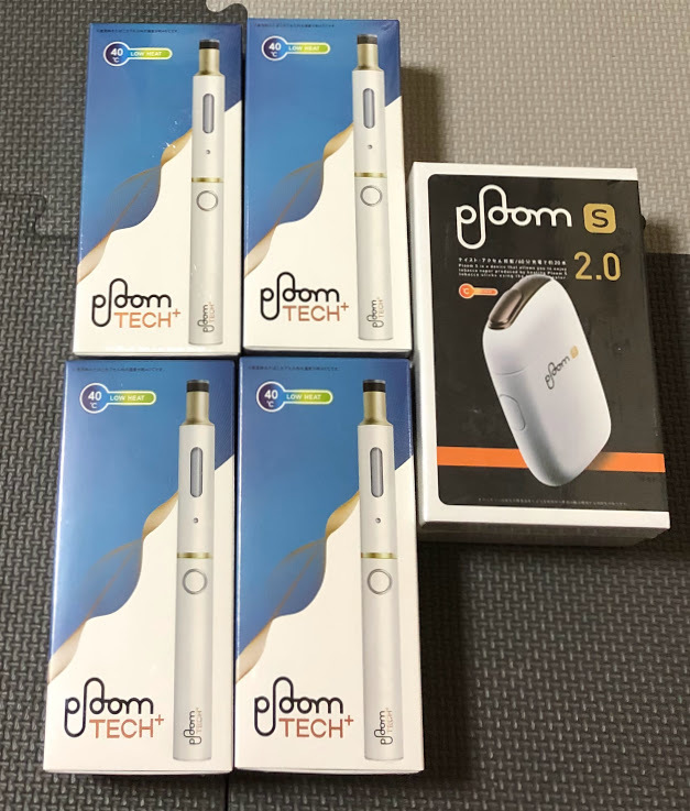 Ploom TECH+ プルームテックプラス スターターキット ホワイト 本体のみ 未開封×4点 / プルームテックS 2.0 ホワイト Ploom TECH S セット