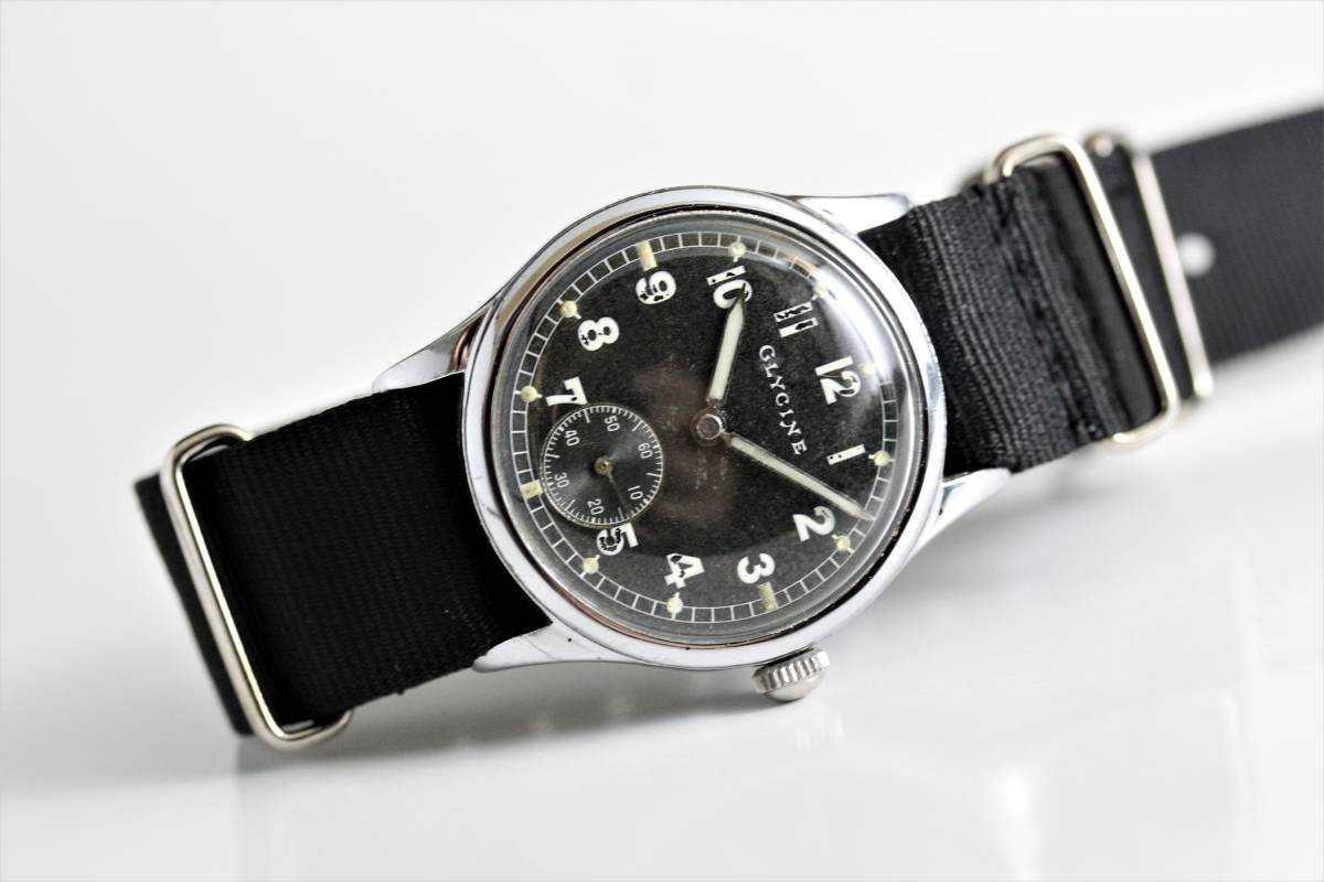 GLYCINE グリシン 手巻き クロノグラフ 良品 グライシン GLYCINE