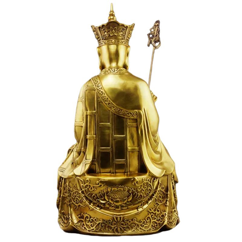 地蔵王菩薩座像 仏像 極美精品 仏教美術 置物 真鍮 【公式通販】