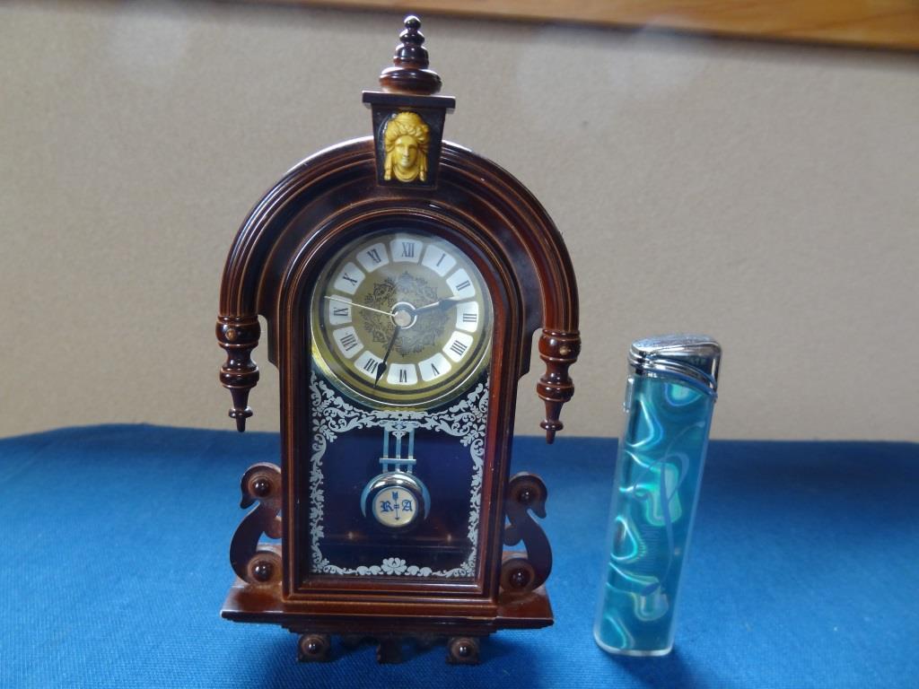 ☆ミニチュア 柱時計 （柱時計+シャビー*ミニチュア+ハンドメイド+  