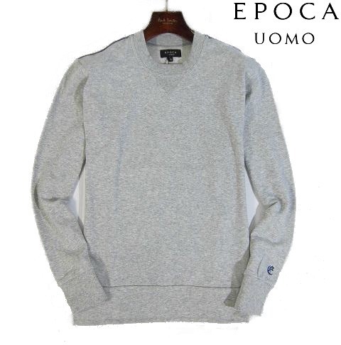 J月10066新品▼ エポカ ウォモ 長袖カットソー 【 M 】 グレー系 長袖Tシャツ EPOCA UOMO クルーネック長袖Tシャツ ロンT マイルウエア