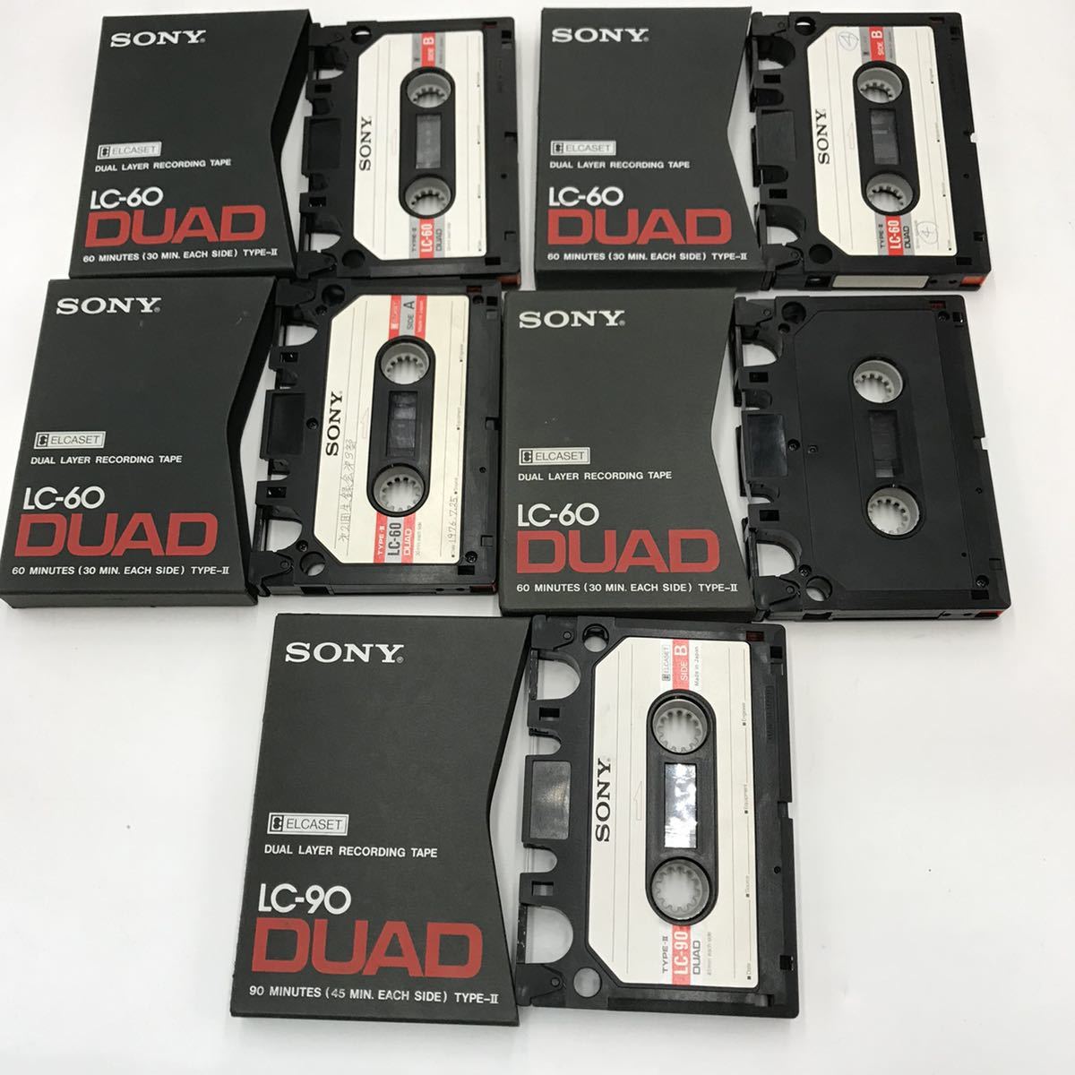 得価，格安 B7932 Y SONY ソニー エルカセットテープ DUAD デュアド Lc-90 1巻 Lc-60 4巻 まとめて5巻セット(記録媒体)｜売買されたオークション情報、yahooの商品情報をアーカイブ公開 - オークファン 記録媒体