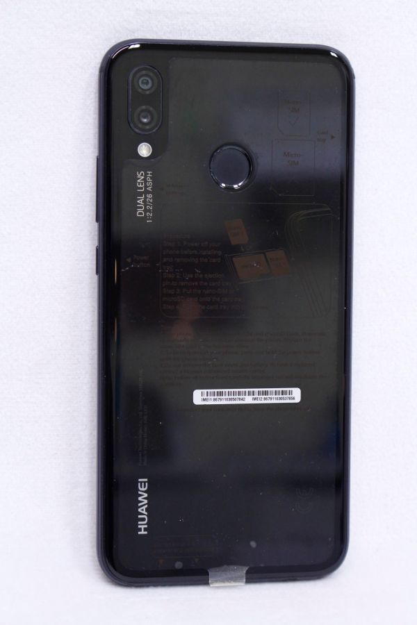HUAWEI】P20 lite／ANE-LX2J／Midnight Black／ROM:32GB RAM:4GB／利用