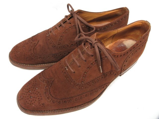 ■HH【チャーチ Church's】 ビームス別注 Buck バック スエード フルブローグドレスシューズ 紳士靴 (メンズ) size80F ブラウン★8MZA1223