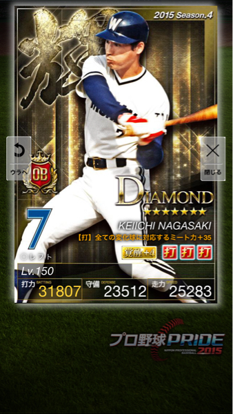 プロ野球 プライド PRIDE 横浜 ベイスターズ４輝 OB 長崎