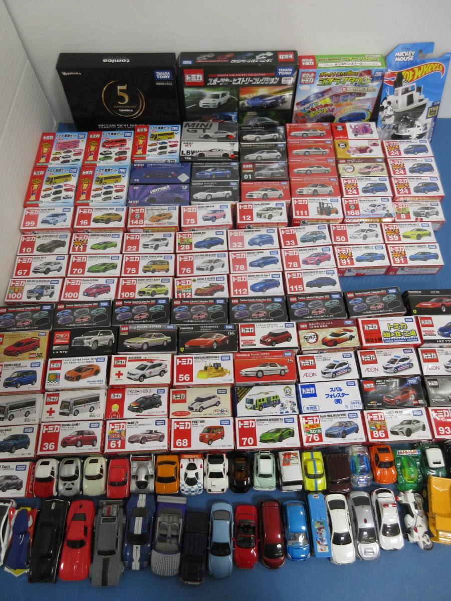 トミカ ホットウィール チョロQ ミニカー 約140点 まとめ /ディズニー/スポーツカーヒストリー/スカイラインGT-Rセット 等 未開封有 現状品