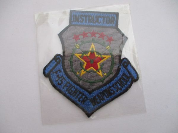 【送料無料】航空自衛隊 戦闘機部隊FWC戦技課程F-15 FIGHTER WEAPONS SCHOOL INSTRUCTORパッチ刺繍ワッペン/空自JASDF新田原202飛行隊 M54