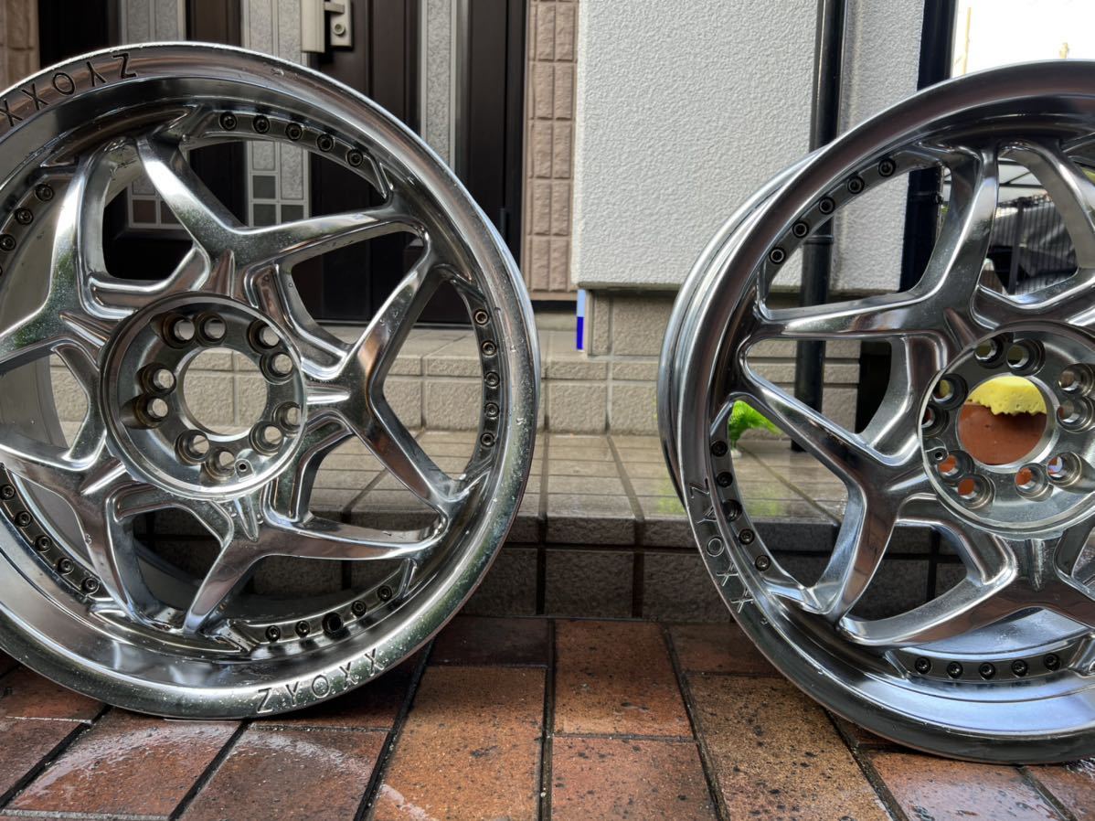 ZYOXX 18インチ 5穴 7.5j PCD100 ？ PCD114.3 ？マルチ スポコン JDM 