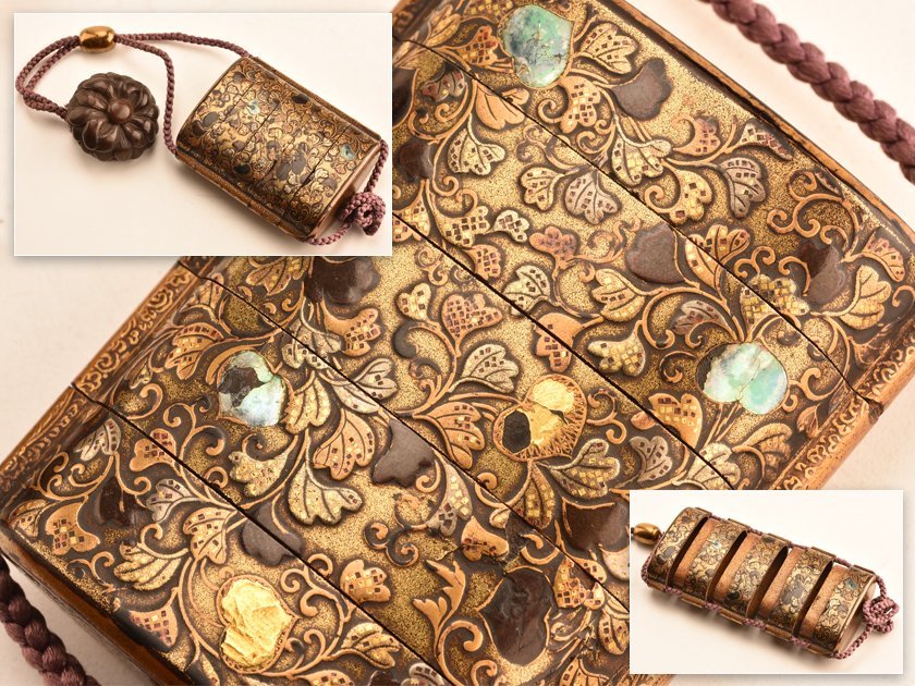 流】時代漆器 江戸時代 金蒔絵印籠 根付 箱付 DD419 Yahoo 流】時代漆器 江戸時代 金蒔絵印籠 根付 箱付 DD419 Yahoo