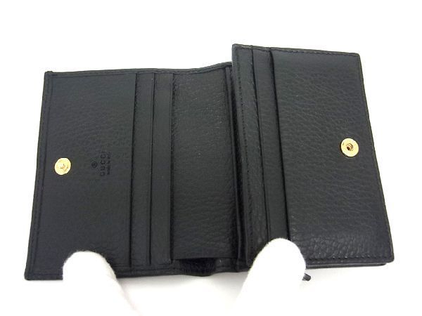 1円 □美品□ GUCCI グッチ 456126 0416 GGマーモント レザー 二つ折り
