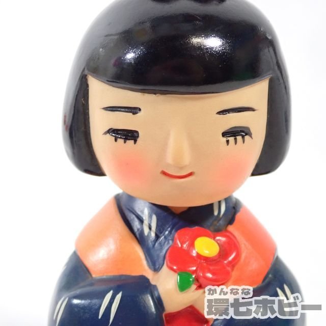 1WK4◇当時物 週刊新潮 谷内六郎 こやけちゃん ソフビ 人形 女の子