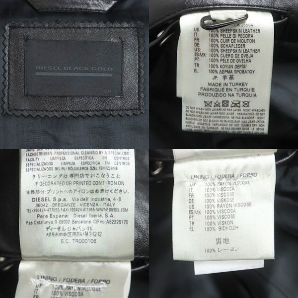 極美品▽DIESEL BLACK GOLD ディーゼル ブラック ゴールド WZIP