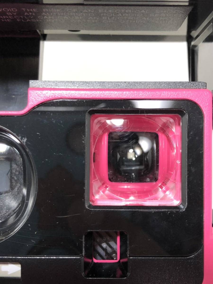 動作未チェック【Polaroidポラロイドカメラ《COOL CAM 600》黒×ホット