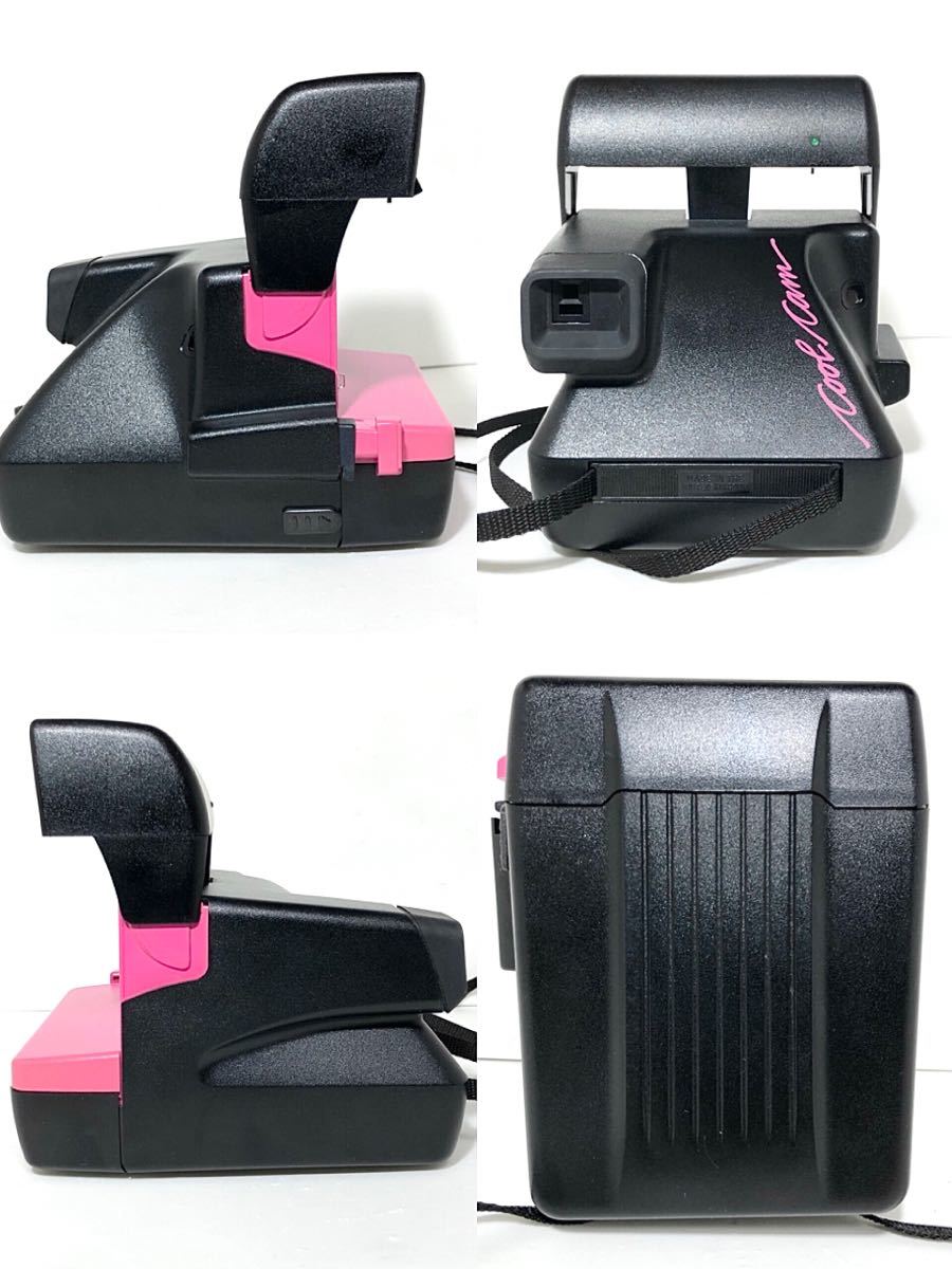 動作未チェック【Polaroidポラロイドカメラ《COOL CAM 600》黒×ホット