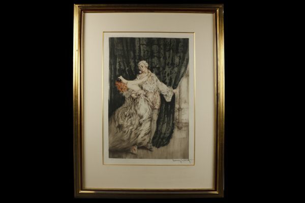LIG】真作保証 ルイ・イカール Louis Icart 「カサノヴァ」 銅版画 