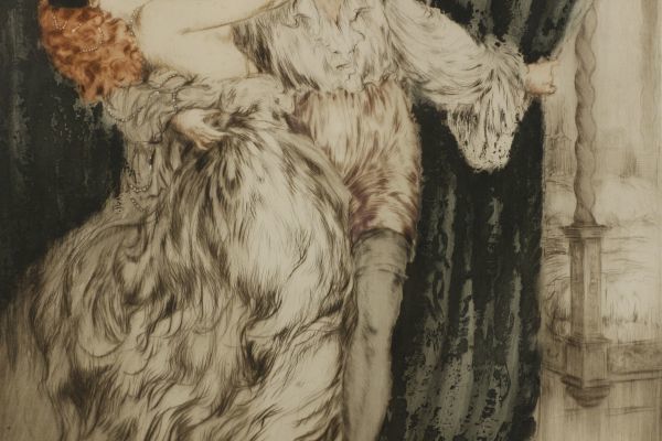 LIG】真作保証 ルイ・イカール Louis Icart 「カサノヴァ」 銅版画 