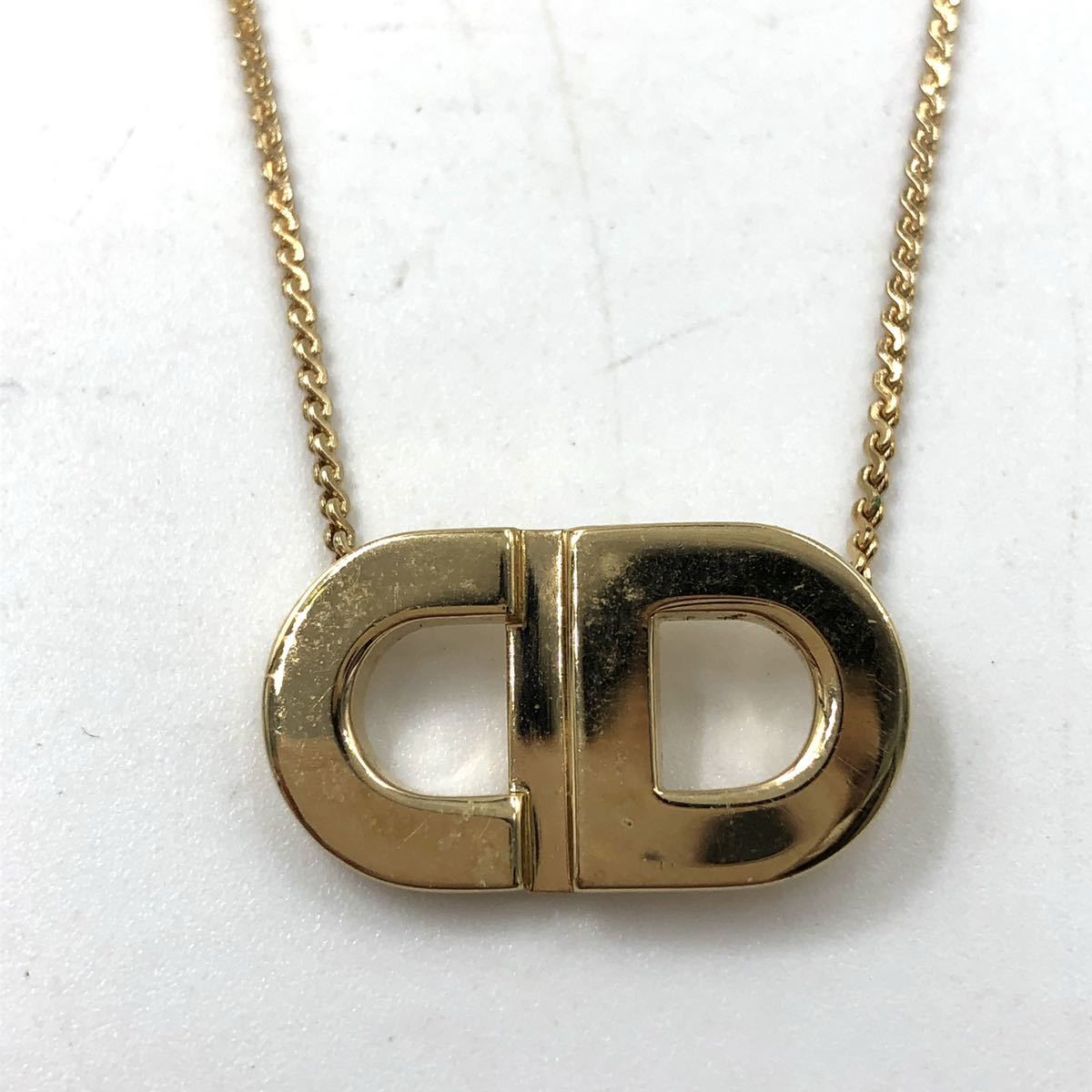 Christian Dior ディオール ネックレス CDロゴ ゴールド アクセサリー