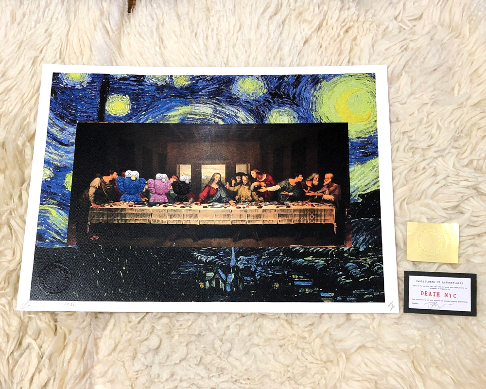 現代アート 世界限定100枚 2022年 新作正規品 DEATH NYC 最後の晩餐