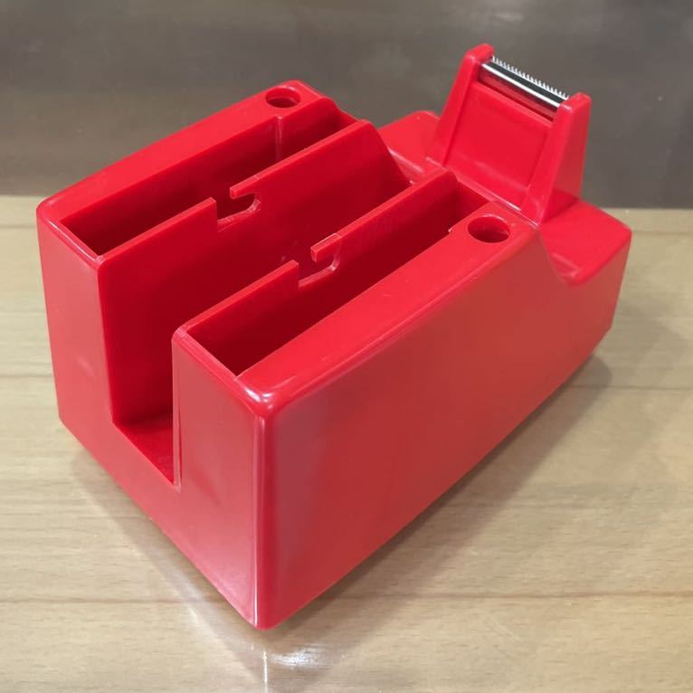 未使用品 昭和レトロ 希少 テープカッター ペン立て メモ帳立て付 