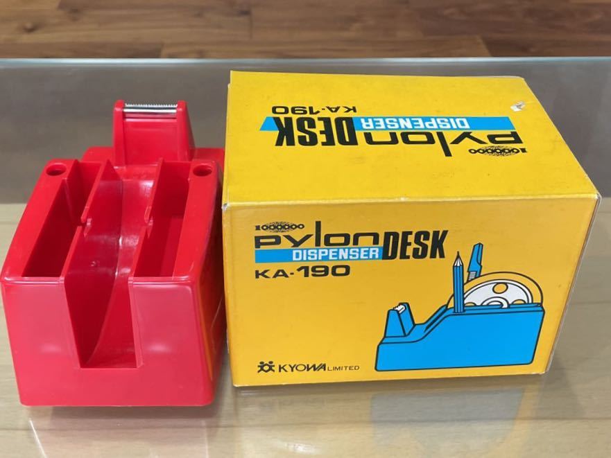 未使用品 昭和レトロ 希少 テープカッター ペン立て メモ帳立て付 