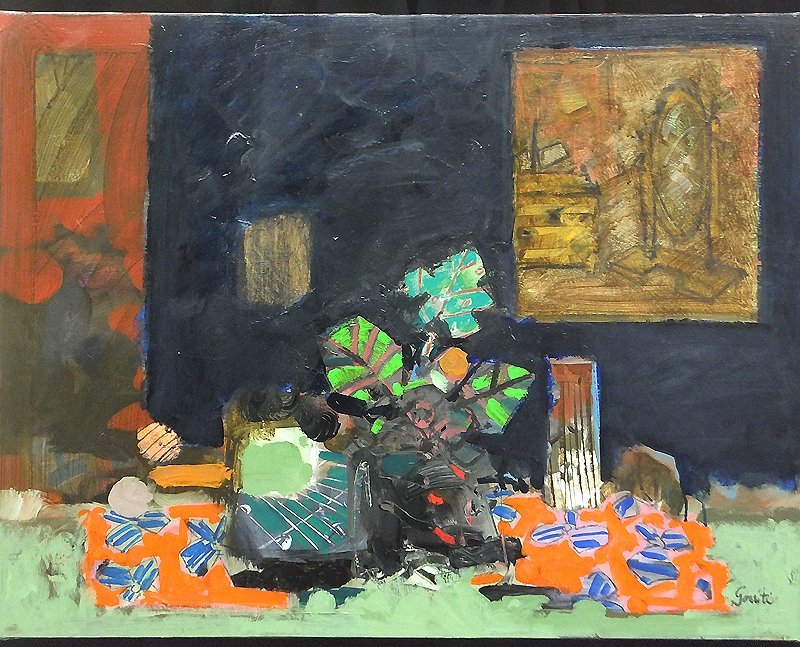 ジル・ゴリチの花の柄のリトグラフ ジル・ゴリチの花の柄のリトグラフ