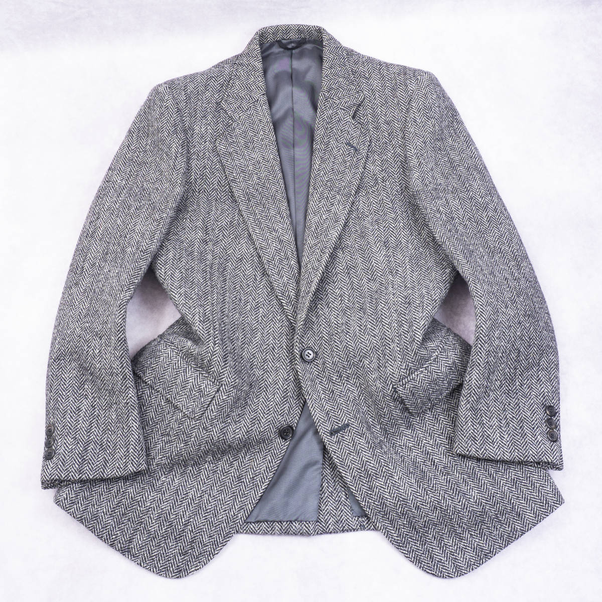 人気定番，定番人気 英国Harris Tweed ウールジャケット AB6 c98-w88-t175 ヘリンボーン柄 ハリスツイード メンズ 管理931(Lサイズ)｜売買されたオークション情報、yahooの商品情報をアーカイブ公開 - オークファン Lサイズ