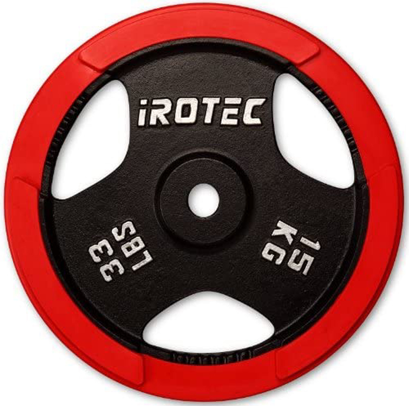 中古品 IROTEC(アイロテック) ラバープレート15㎏×2個＝30㎏ バーベル