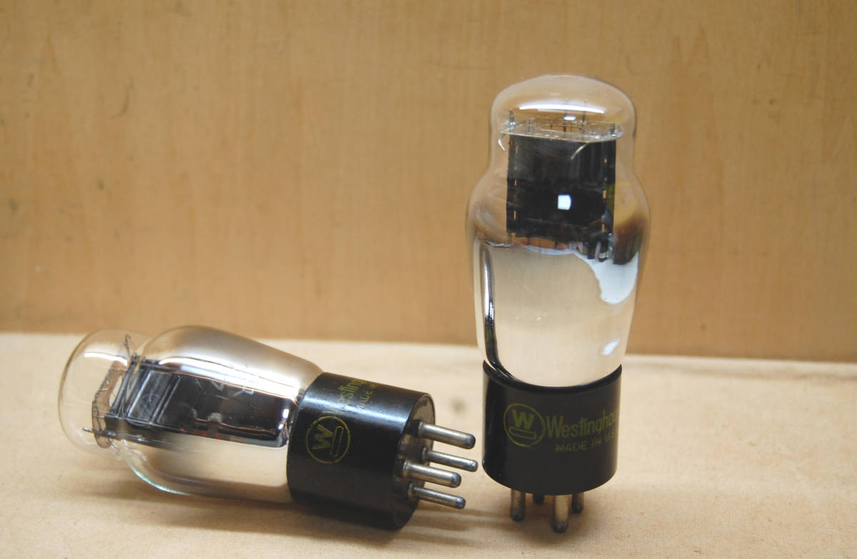 真空管 Westinghouse 45 Disk Getter near mint pair | Westinghouse