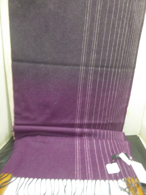 新品エポカ ウォモ　カシミヤ100%マフラー フリンジ 大判 洗えるカシミヤタグ付き