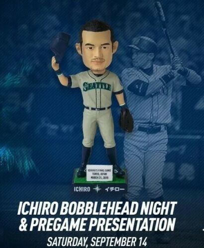 【MS】イチロー2019年9月14日マリナーズ球場配布引退記念バブルヘッド人形 ボブルヘッド 検)大谷翔平