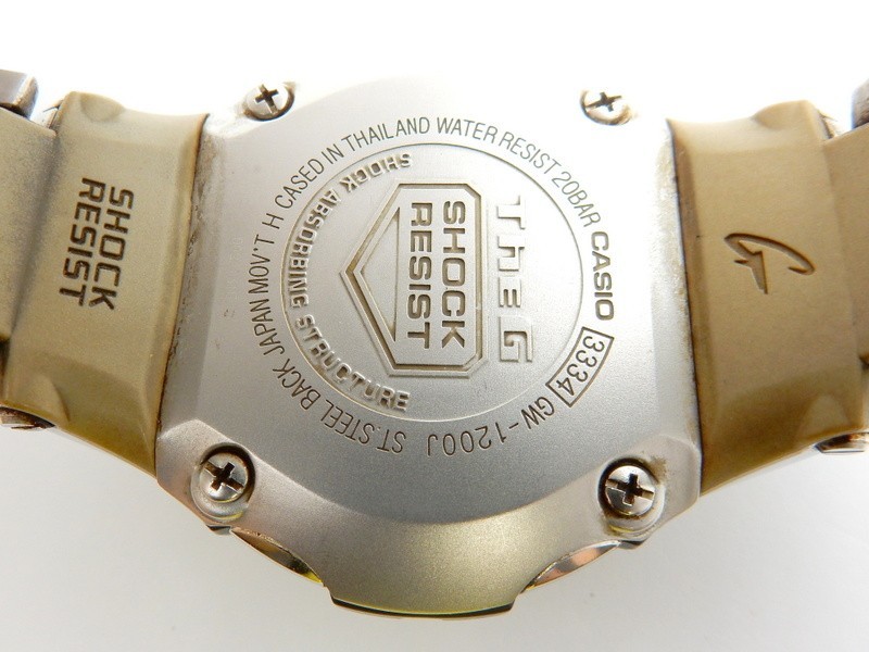 1円スタート 腕時計 CASIO カシオ G-SHOCK TheG 3334 GW-1200J 電波 