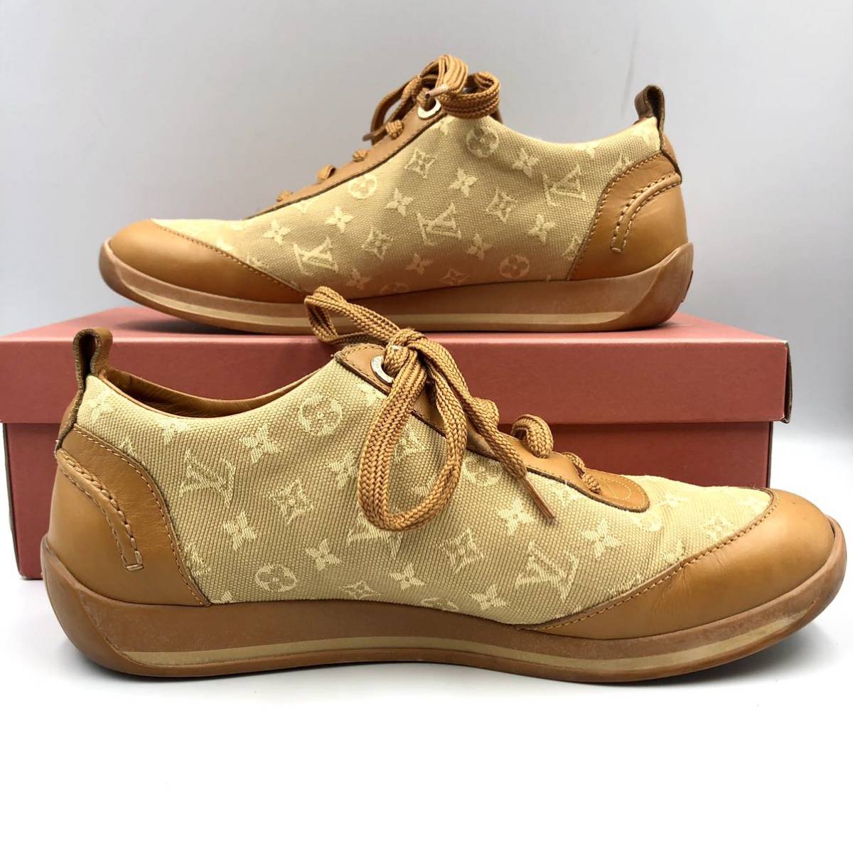 極美品 LOUIS VUITTON ルイヴィトン スニーカー モノグラム レディース 